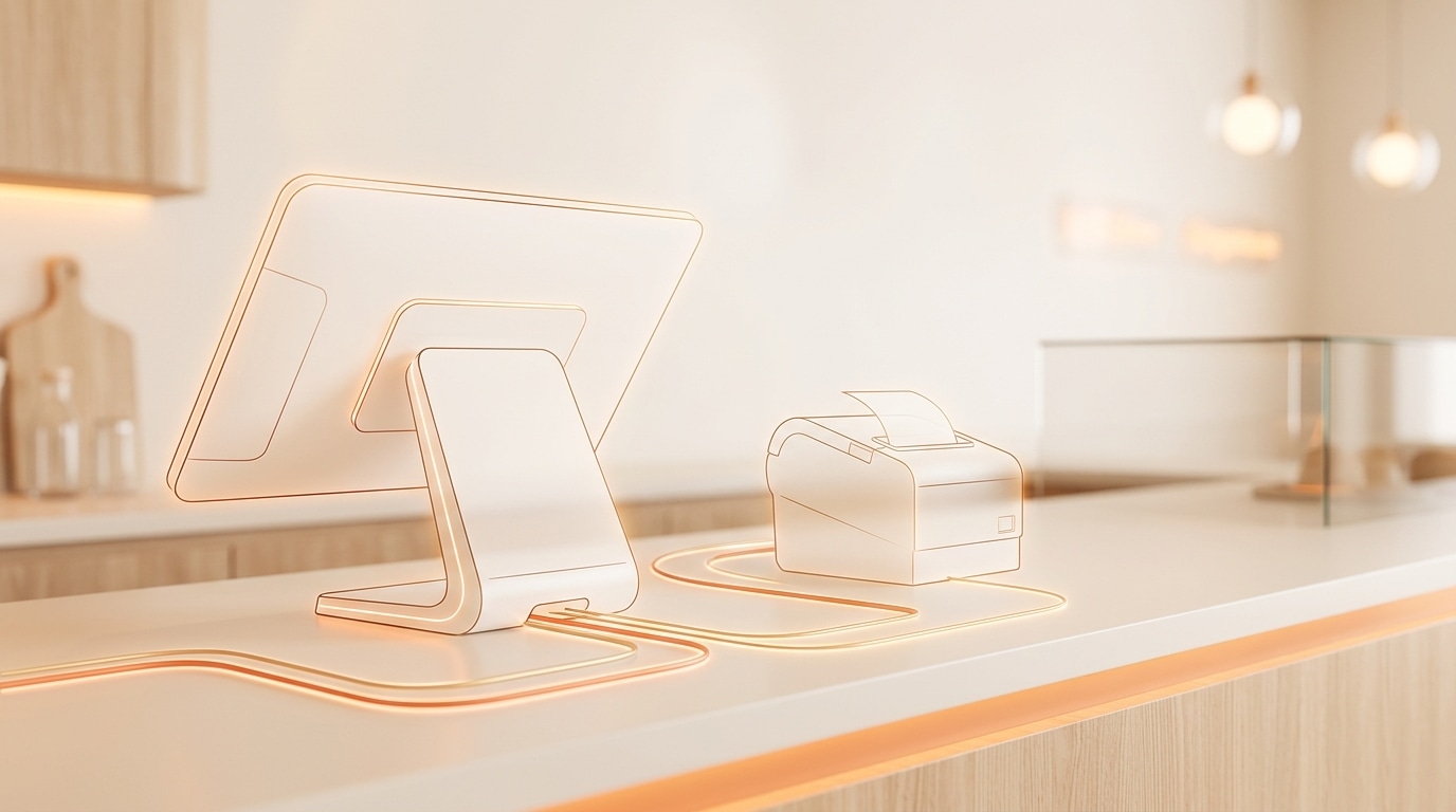 Deploy InfoOS POS hardware setup on your counter in minutes